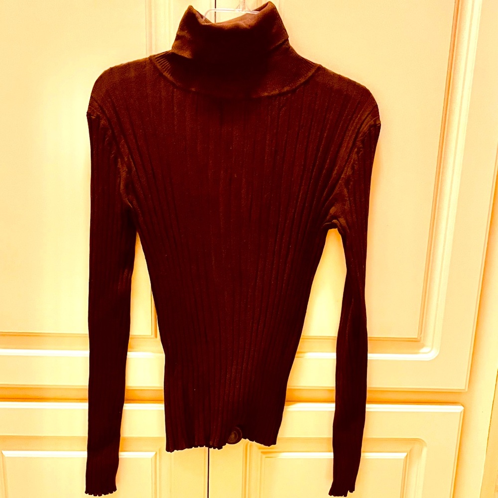 ‼️Close Out‼️ Brown ribbed, turtle neck…fits to body’s shape…so beautiful!